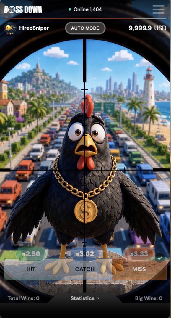 Boss Down — The chicken with the gold chain